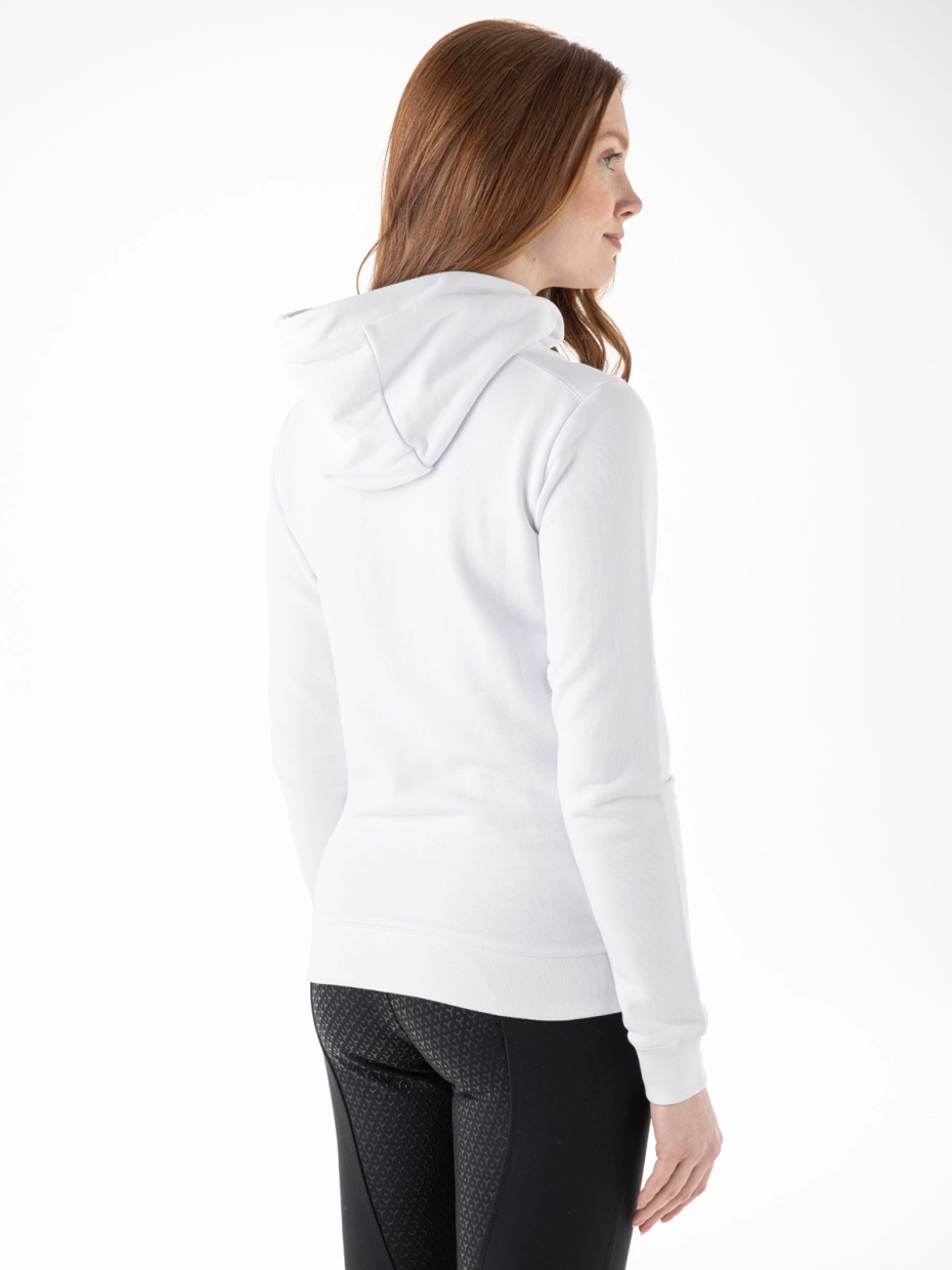 Equiline Women's Debra Zip Hoodie- WHITE - Image 4
