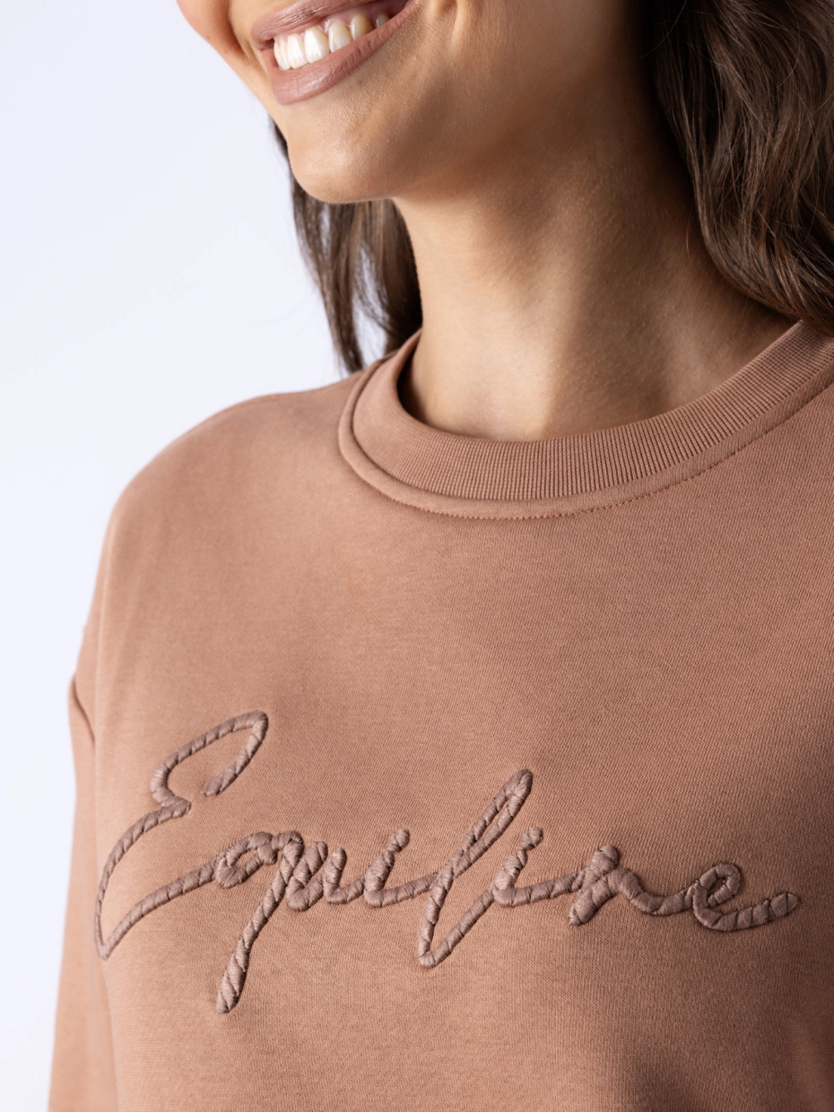 Equiline Women's Eqzzie Sweatshirt- MOCHA MOUSSE - Image 2
