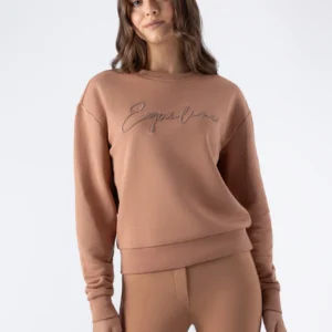Equiline Women's Eqzzie Sweatshirt in Mocha Mousse