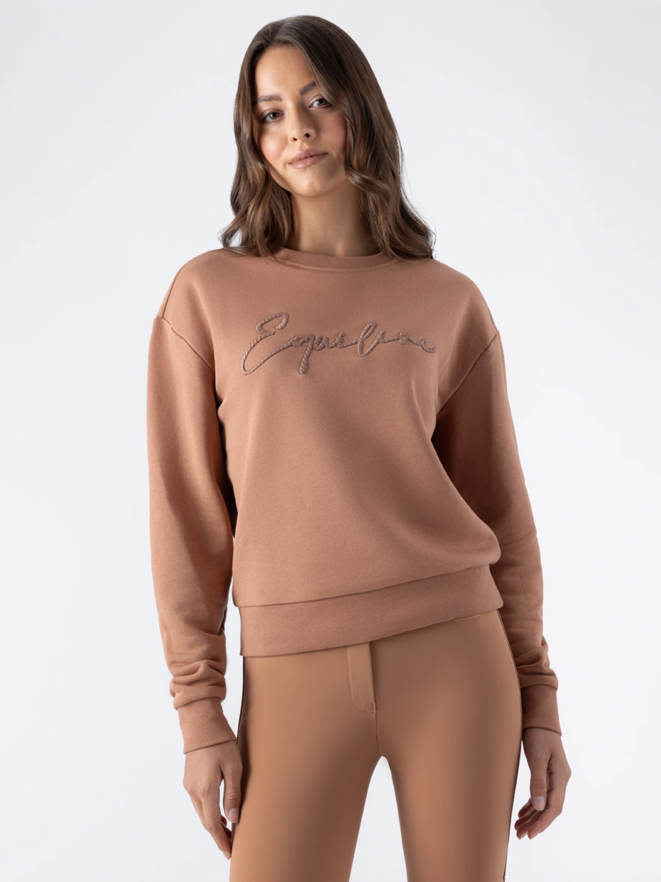 Equiline Women's Eqzzie Sweatshirt in Mocha Mousse