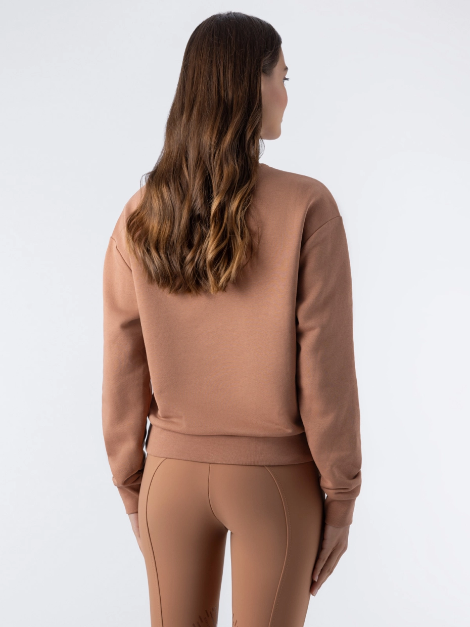 Equiline Women's Eqzzie Sweatshirt- MOCHA MOUSSE - Image 3