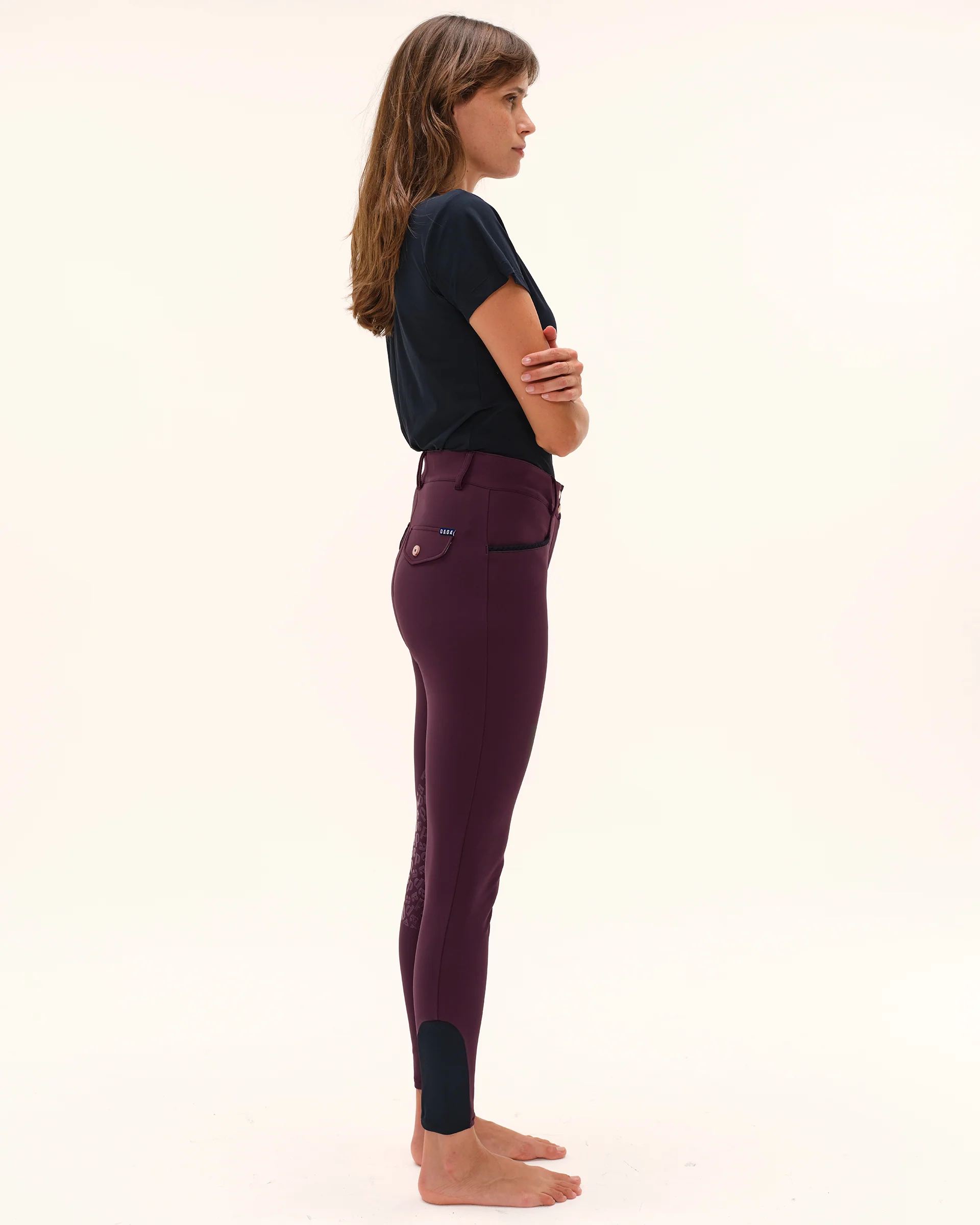 Dada Sport Giovani Grip Riding Breeches- Dark Muscat - Image 3