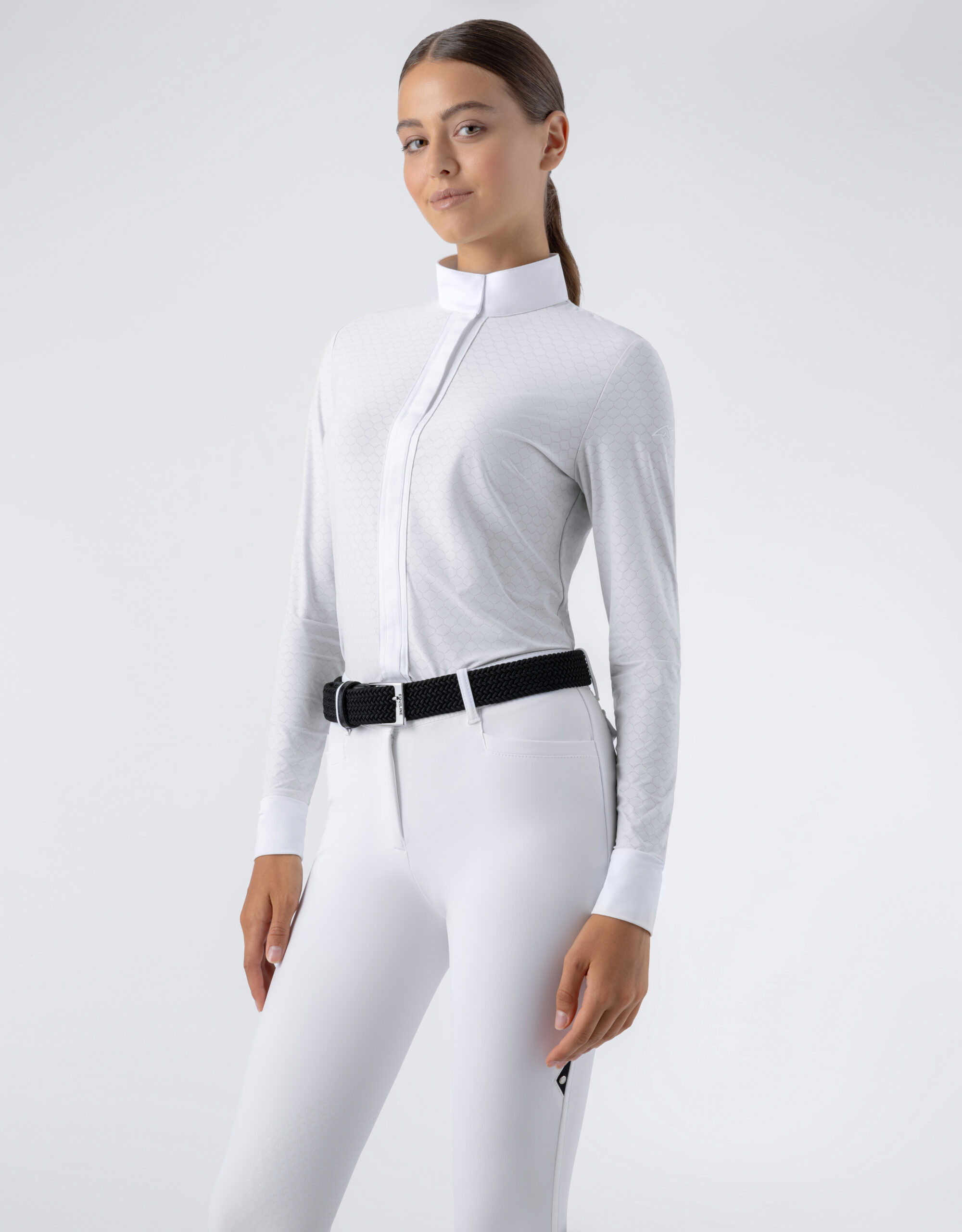 Equiline Women's Eqestock Competition Shirt in White