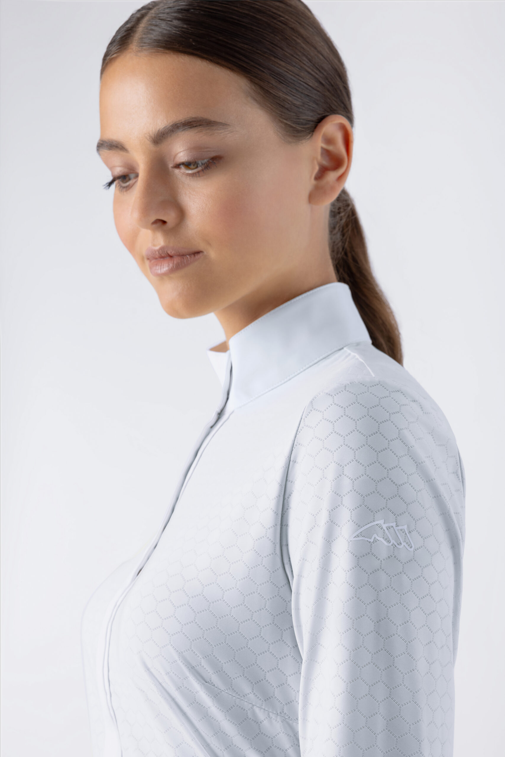 Equiline Women's Eqtock Competition Shirt- WHITE - Image 2