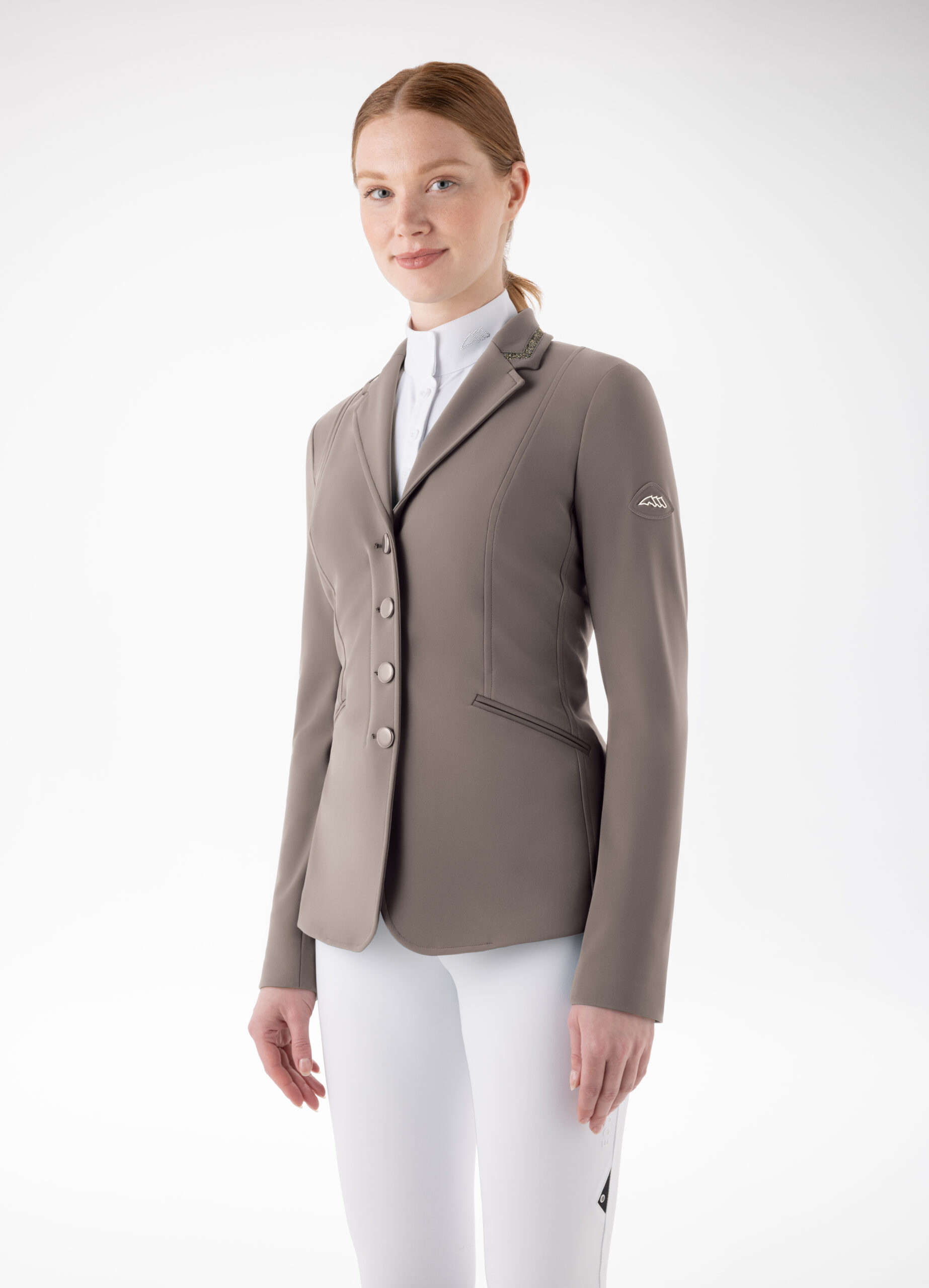 Equiline Women's Eqcrystaline Competition Jacket- DOVE - Image 2