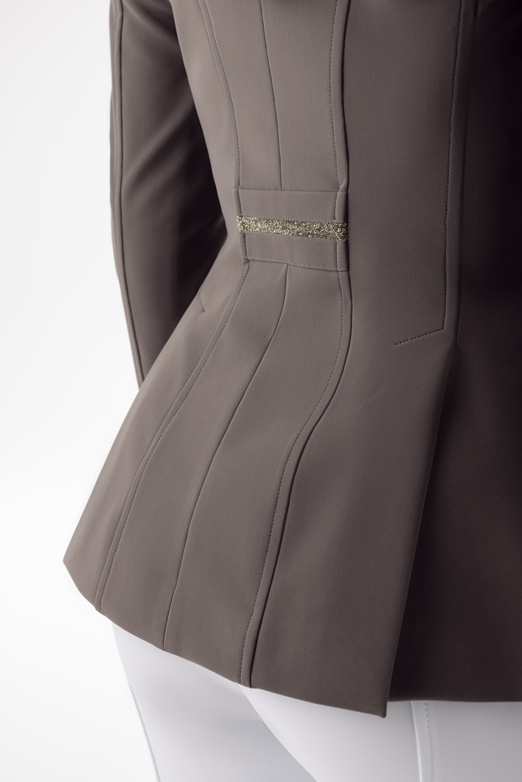 Equiline Women's Eqcrystaline Competition Jacket- DOVE - Image 3