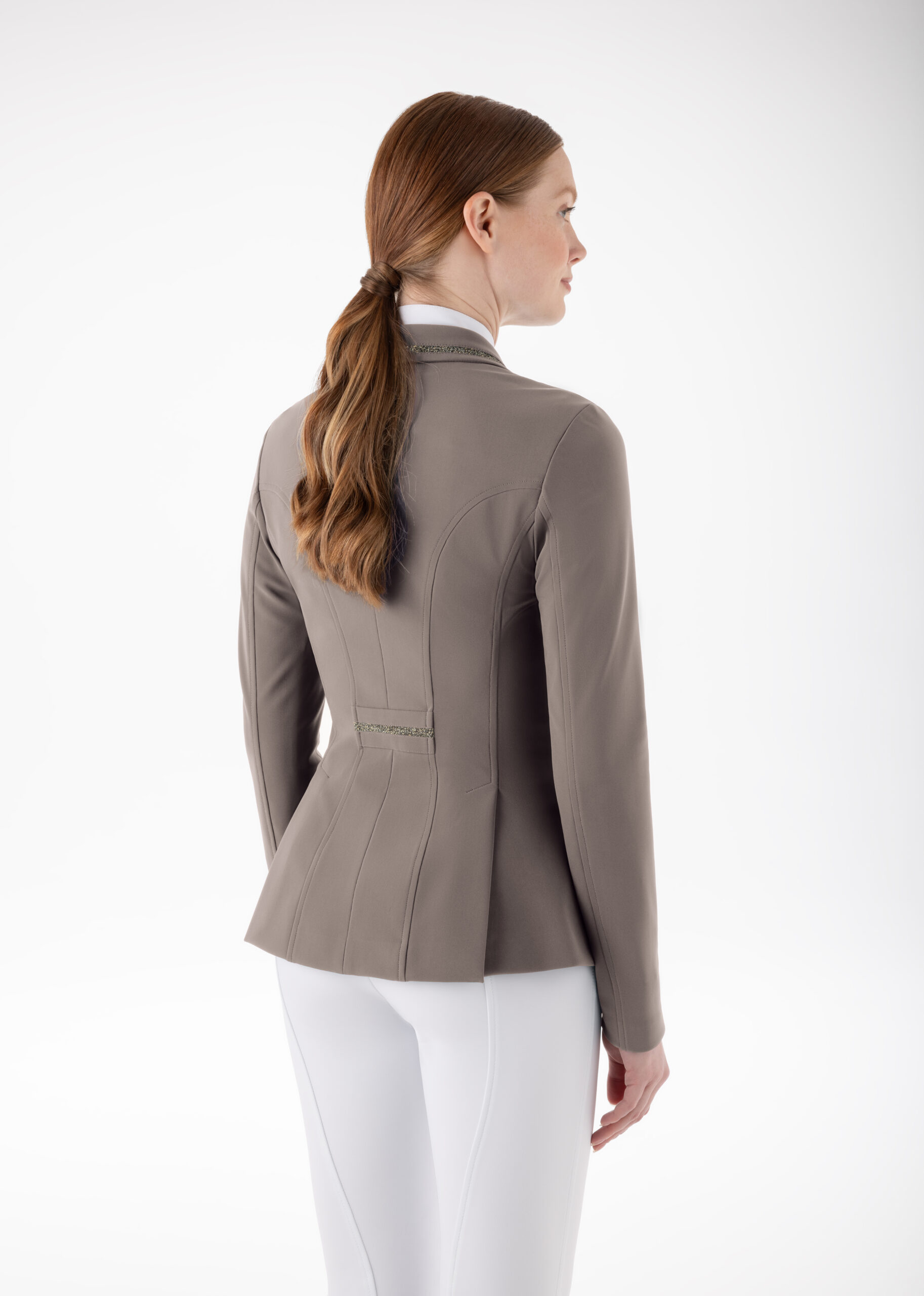 Equiline Women's Eqcrystaline Competition Jacket- DOVE - Image 5
