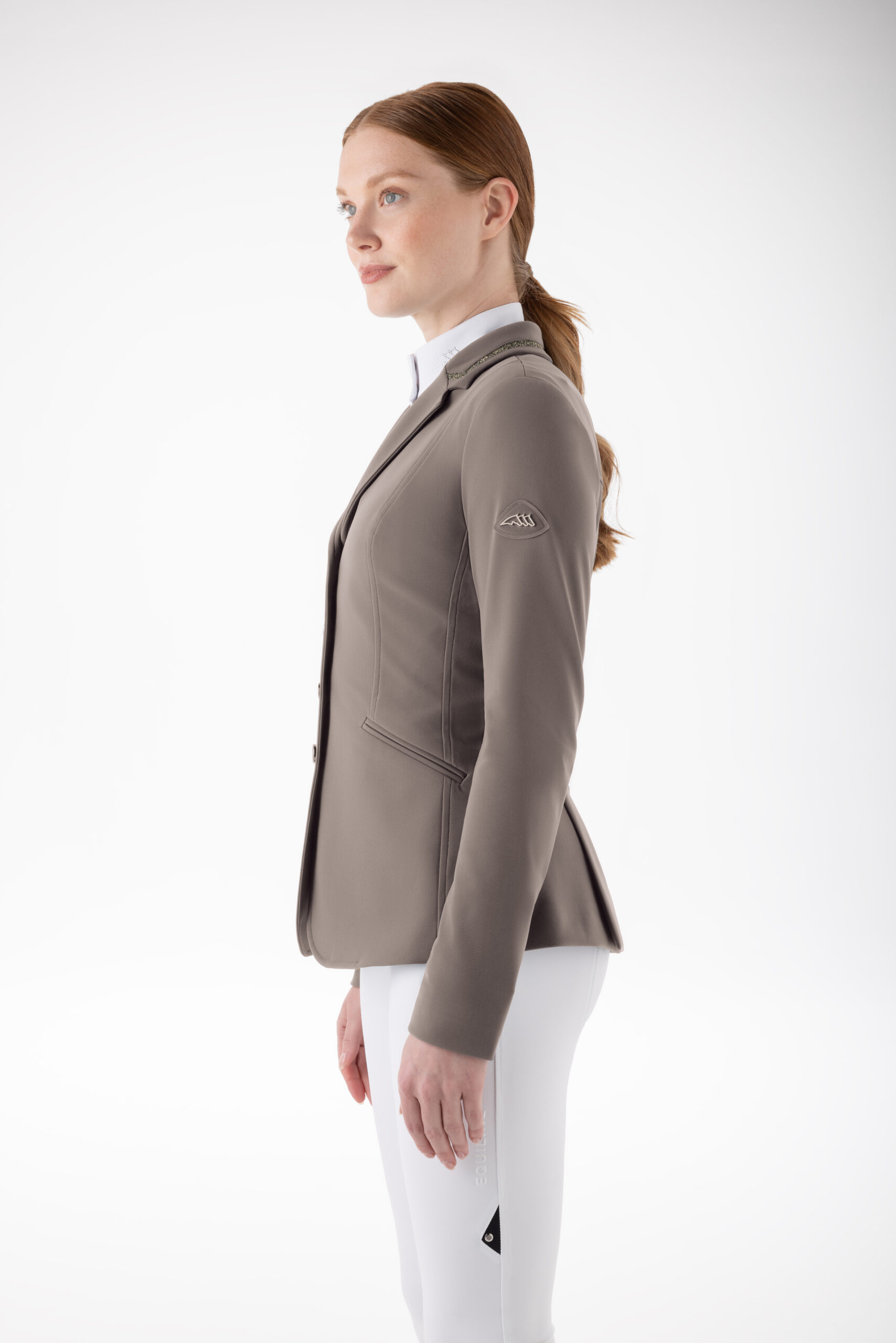 Equiline Women's Eqcrystaline Competition Jacket- DOVE - Image 6