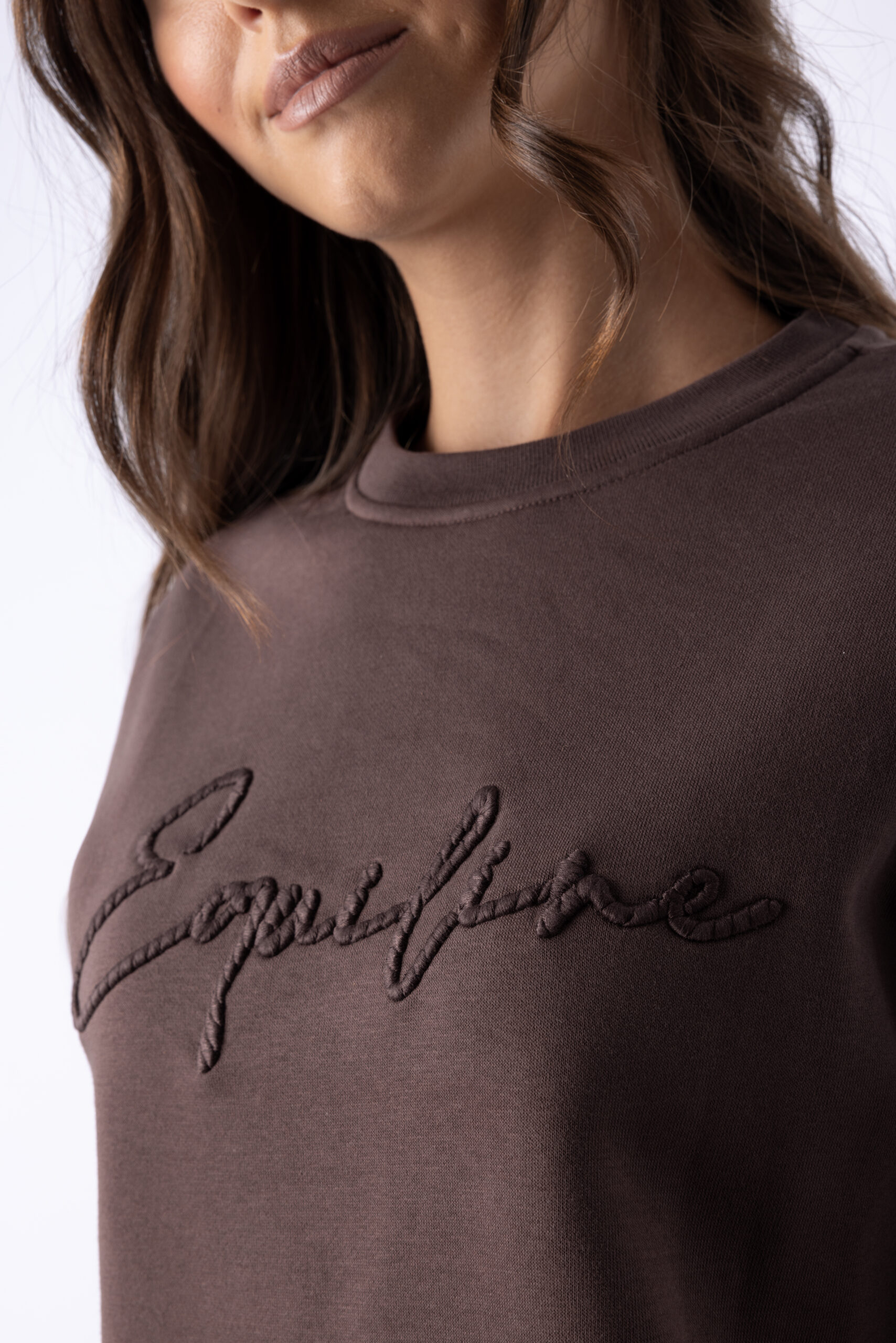 Equiline Women's Eqzzie Sweatshirt- COCOA POWDER - Image 2