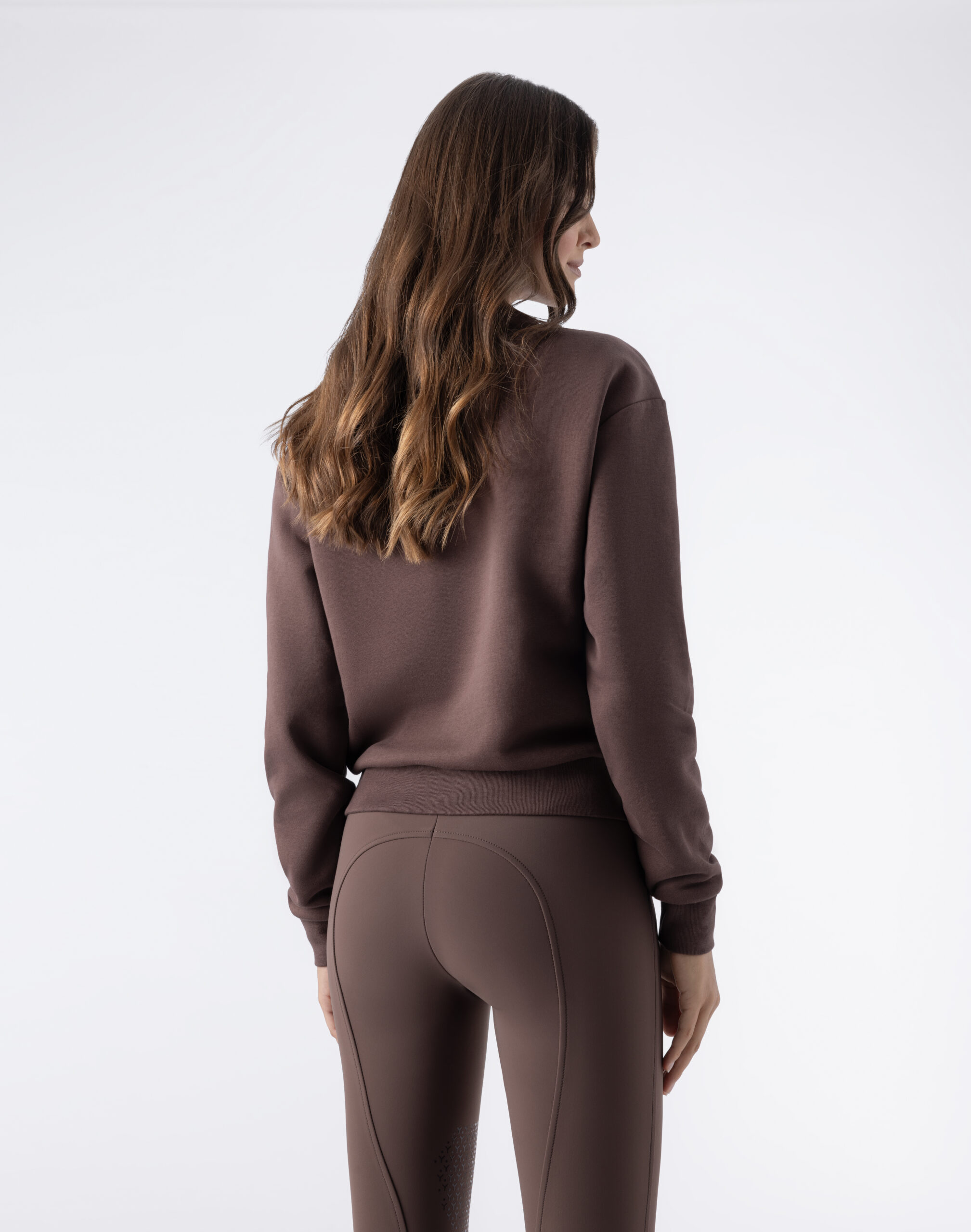 Equiline Women's Eqzzie Sweatshirt- COCOA POWDER - Image 3
