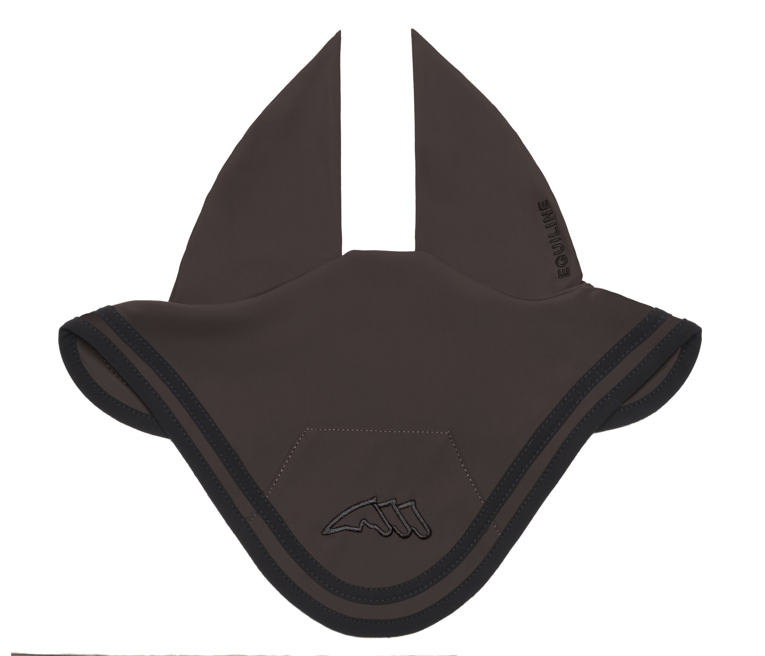 Equiline Eqonda Saddle Pad & Fly Veil Set- Cocoa Powder - Image 2