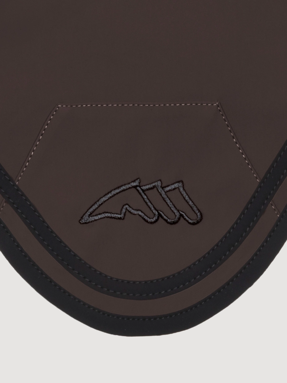 Equiline Eqonda Saddle Pad & Fly Veil Set- Cocoa Powder - Image 4