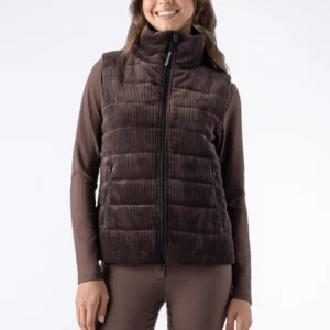 Equiline Women's Eqsit Padded Gilet in Cocoa Powder