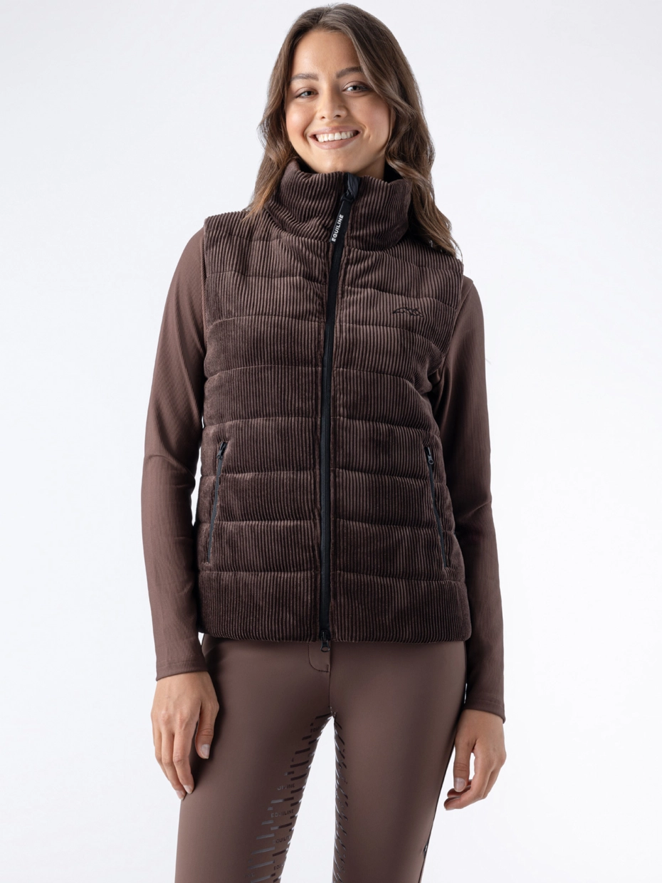 Equiline Women's Eqsit Padded Gilet in Cocoa Powder