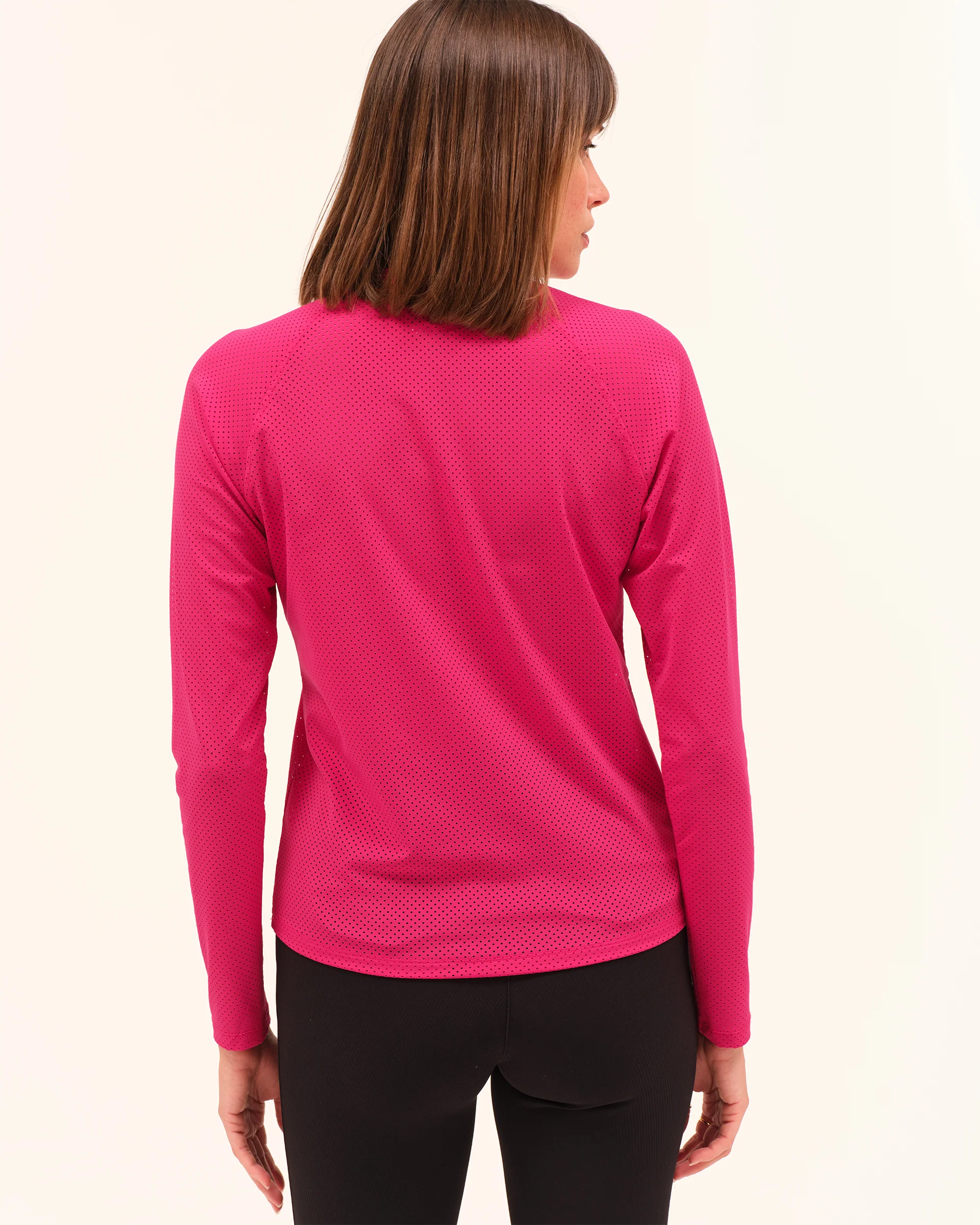 Dada Sport Jazz Micro Perforated Technical Riding T-Shirt- Framboise - Image 3