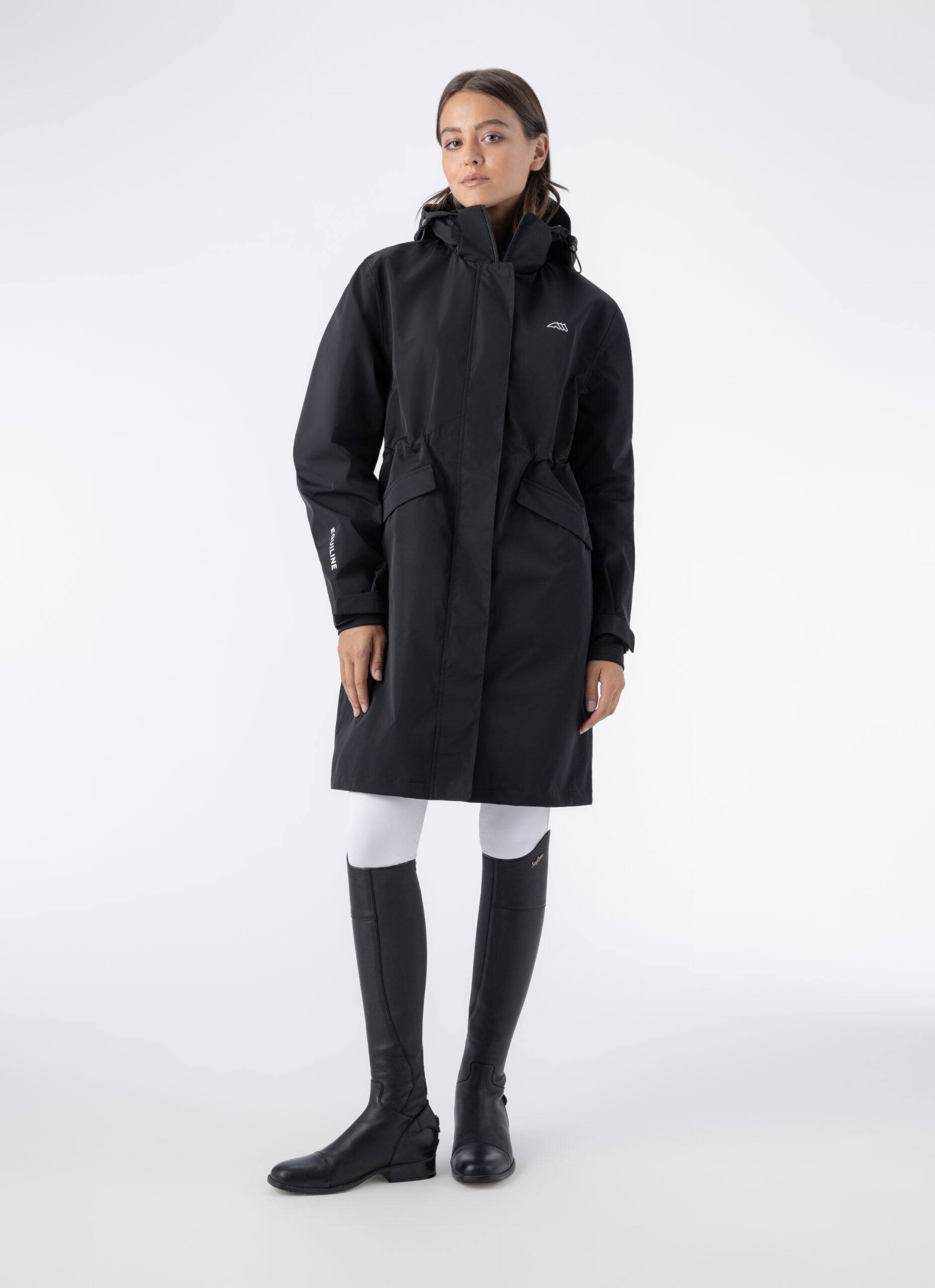 Equiline Women's Eqextre Waterproof Coat in Black