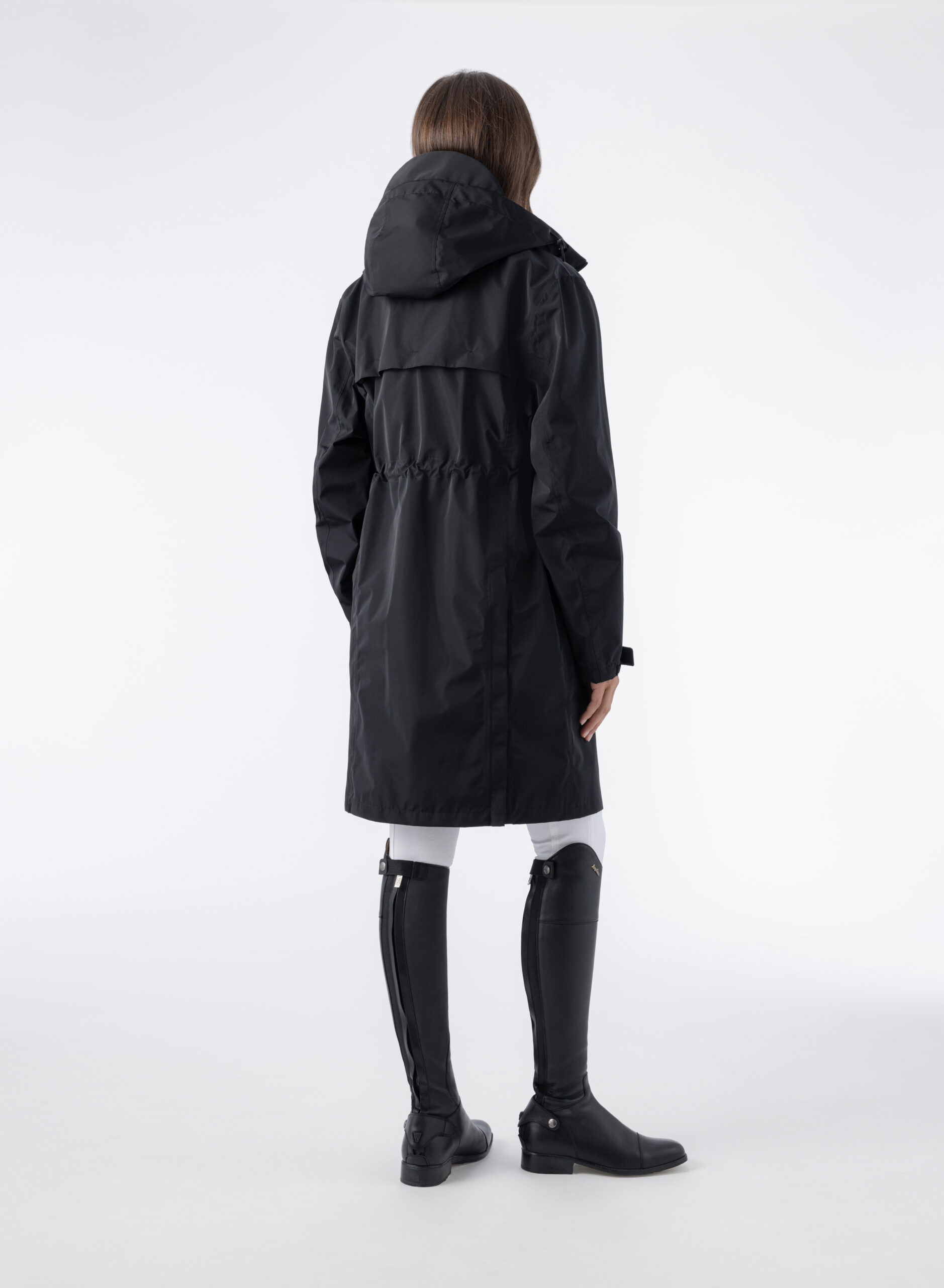 Equiline Women's Eqextre Waterproof Coat- BLACK - Image 5