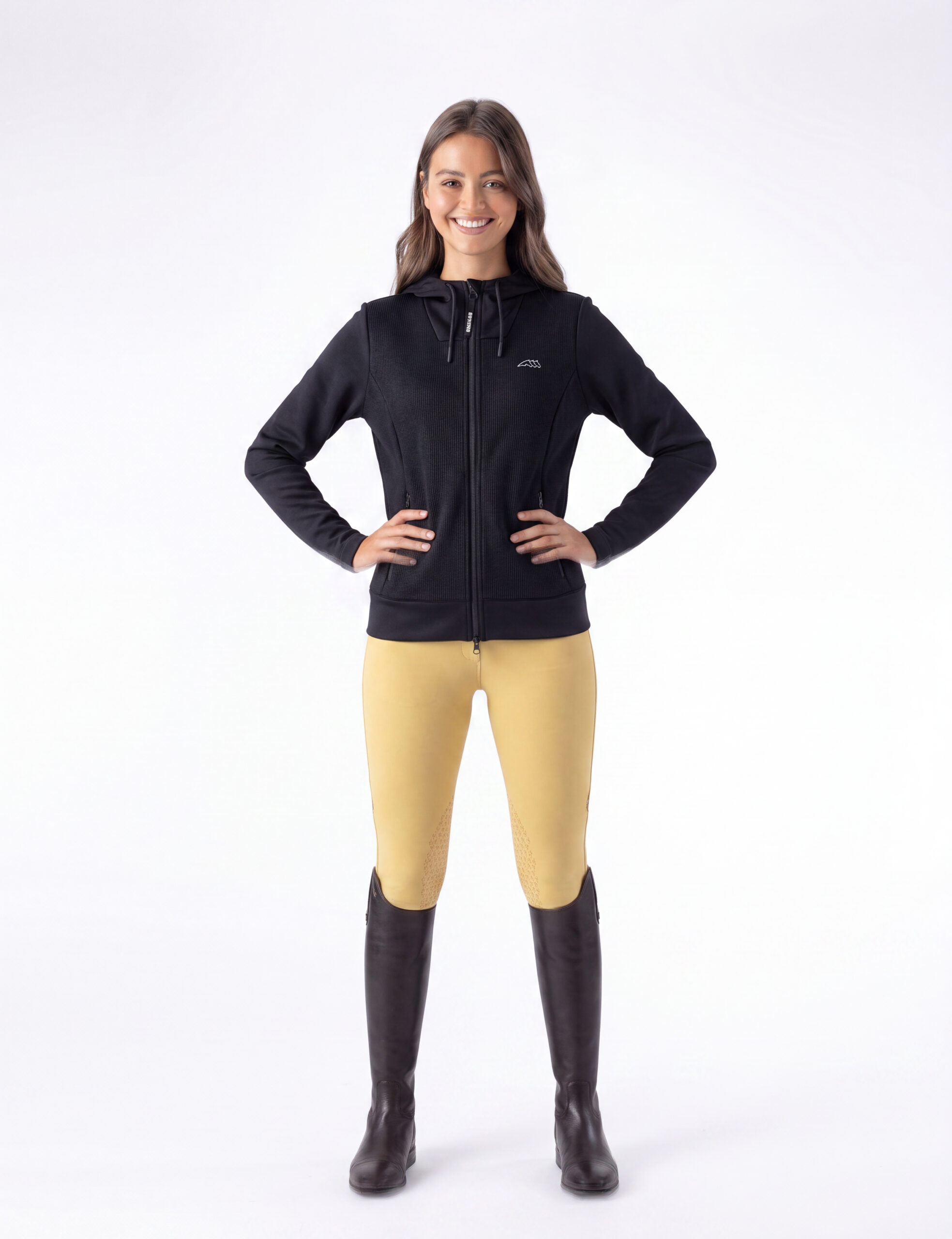 Equiline Women's Eqelis Zip Hoodie- BLACK - Image 3