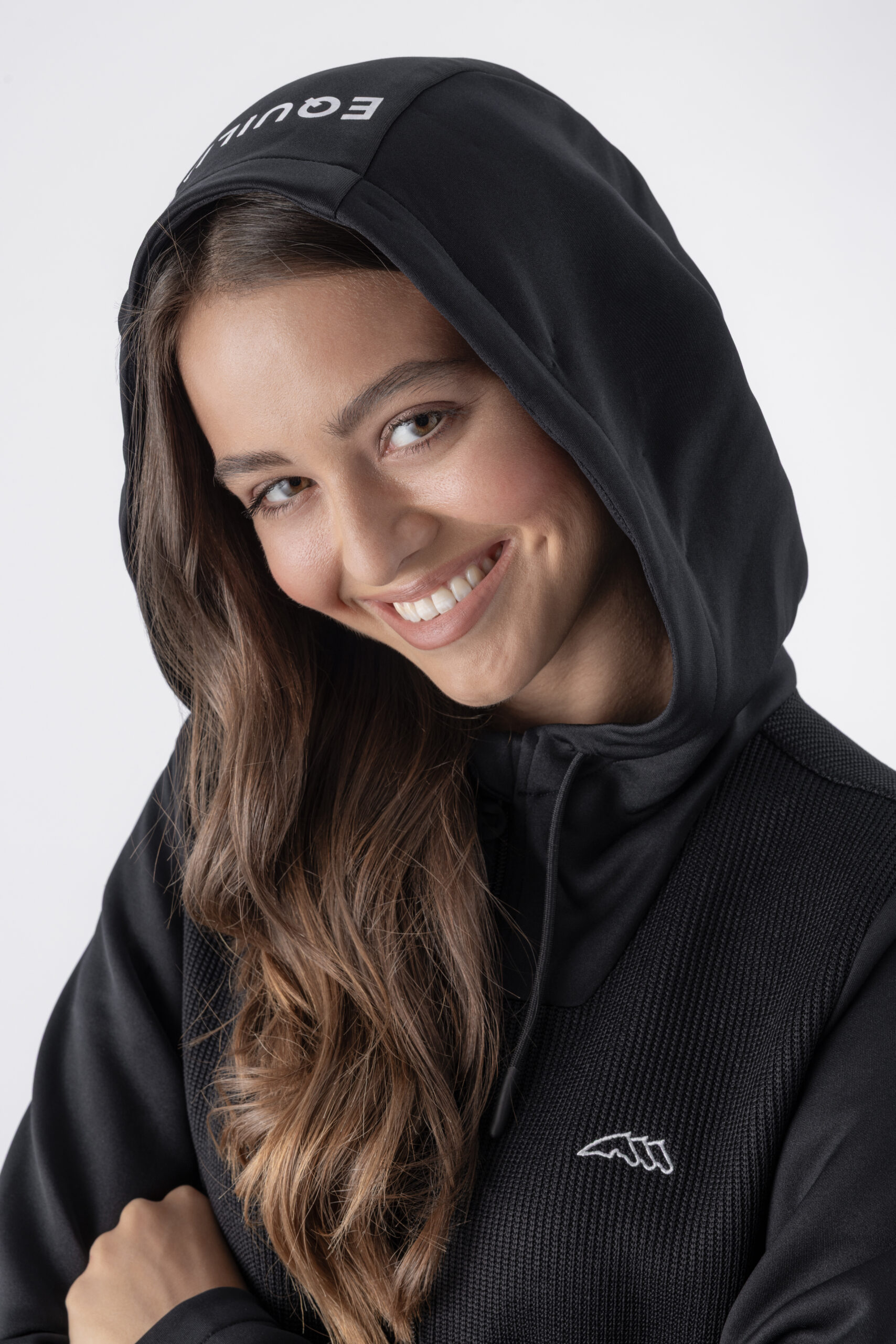 Equiline Women's Eqelis Zip Hoodie in Black
