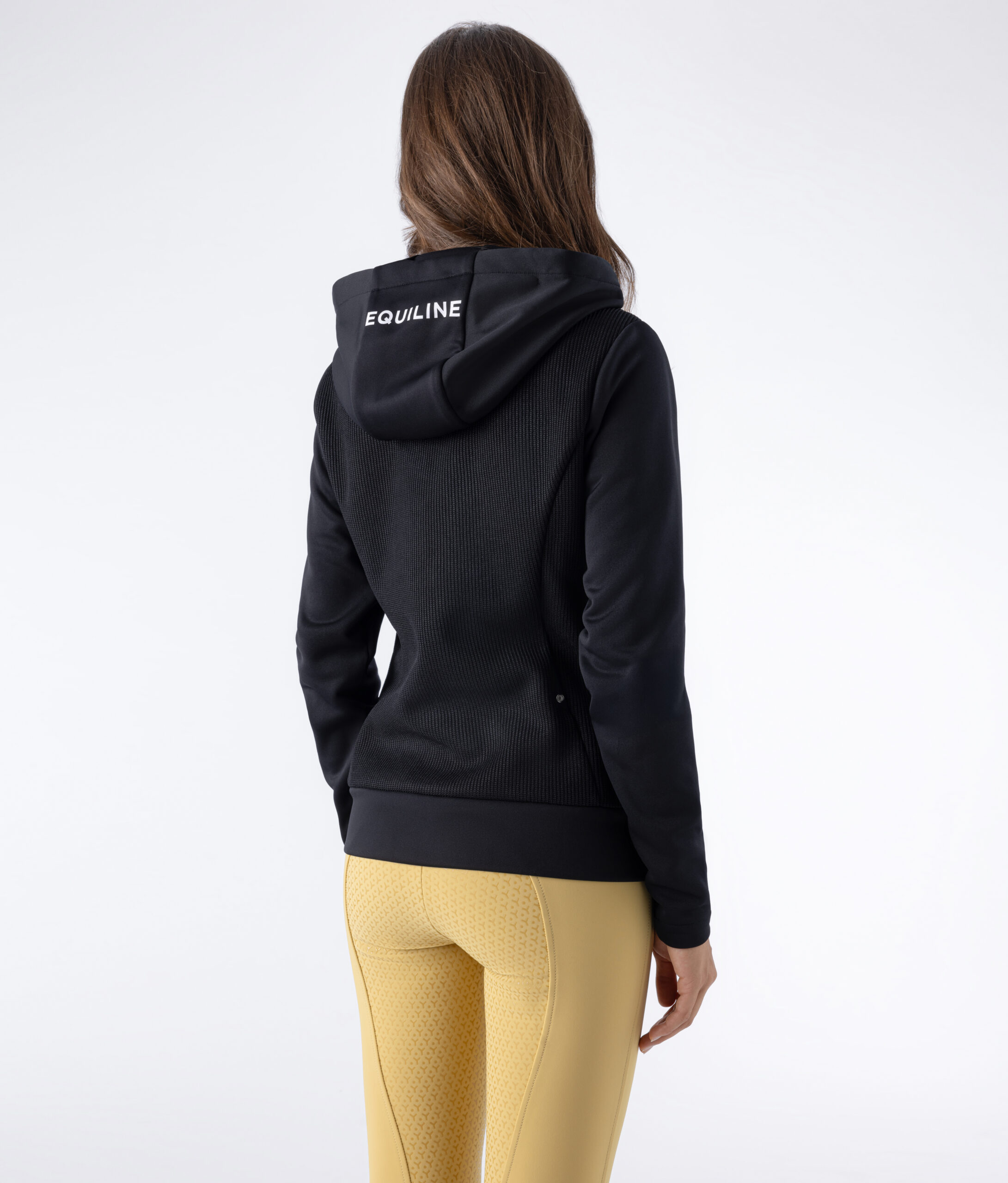 Equiline Women's Eqelis Zip Hoodie- BLACK - Image 7