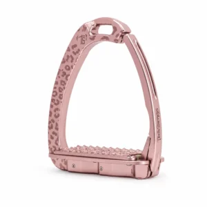 Tech Venice Children's Sloped Evo Safety Stirrups in Leopard