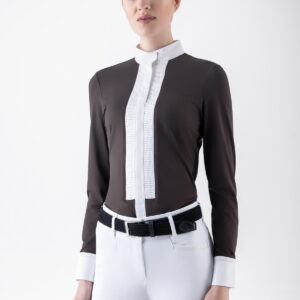 Equiline Eqglen Competition Shirt in coffee bean