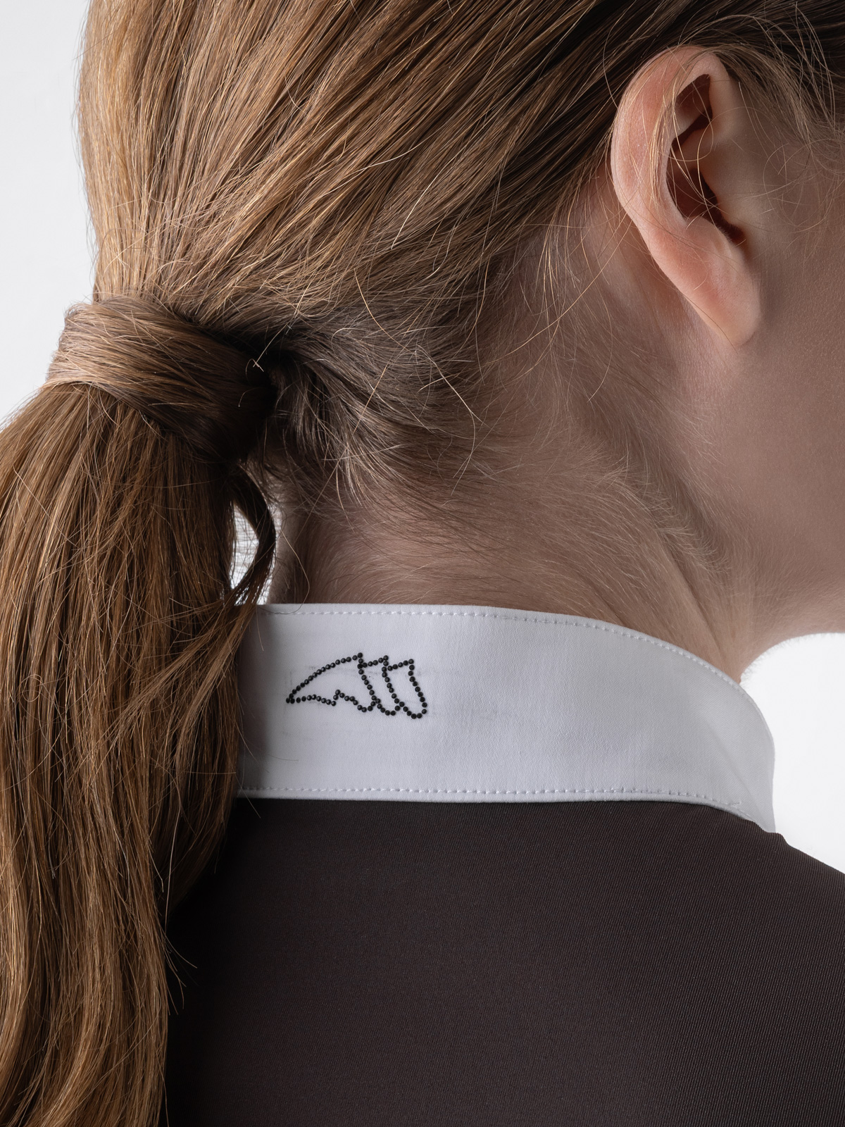 Equiline Women's Eqglen Competition Shirt- COFFEE BEAN - Image 3