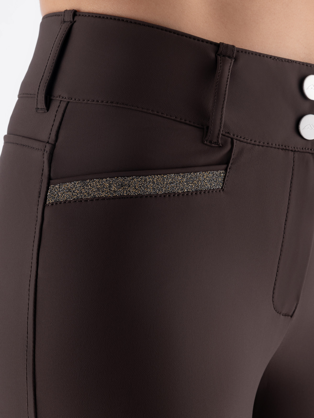 Equiline Women's Crystalek Breeches- COFFEE BEAN - Image 2