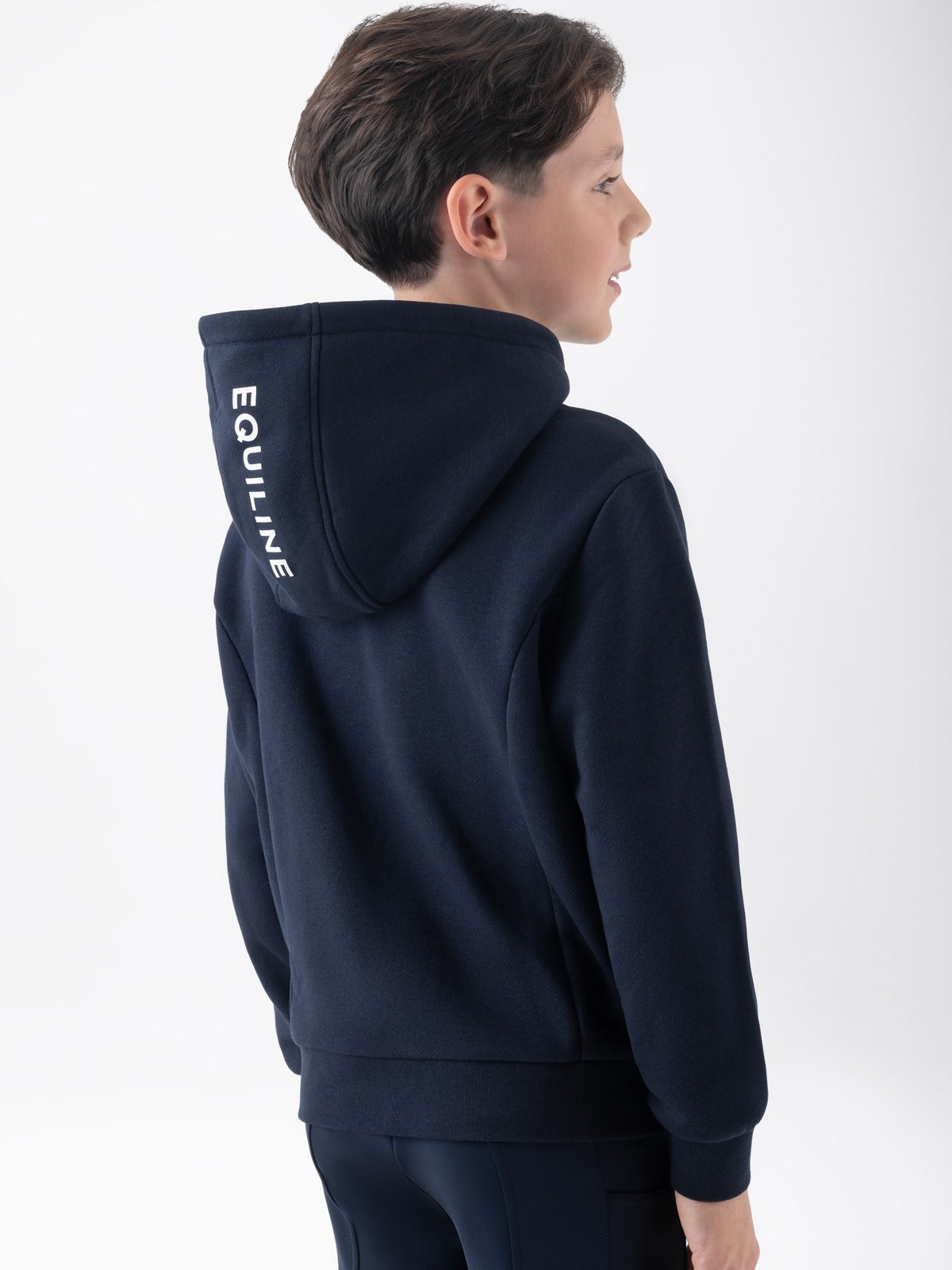Equiline Children's Eqcood Hoodie- BLUE - Image 2