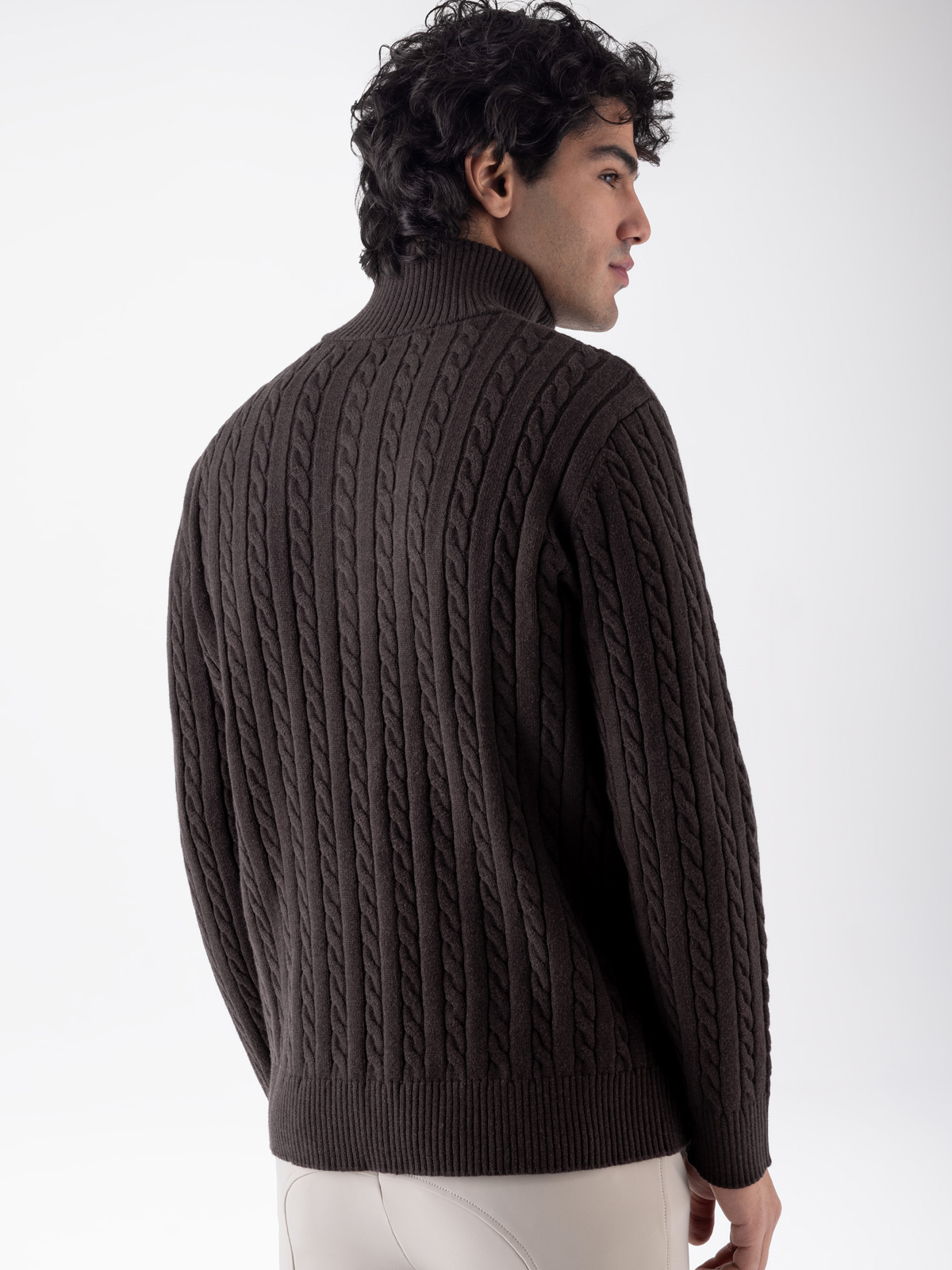 Equiline Men's Eqcoco Pullover- COFFEE BEAN - Image 3