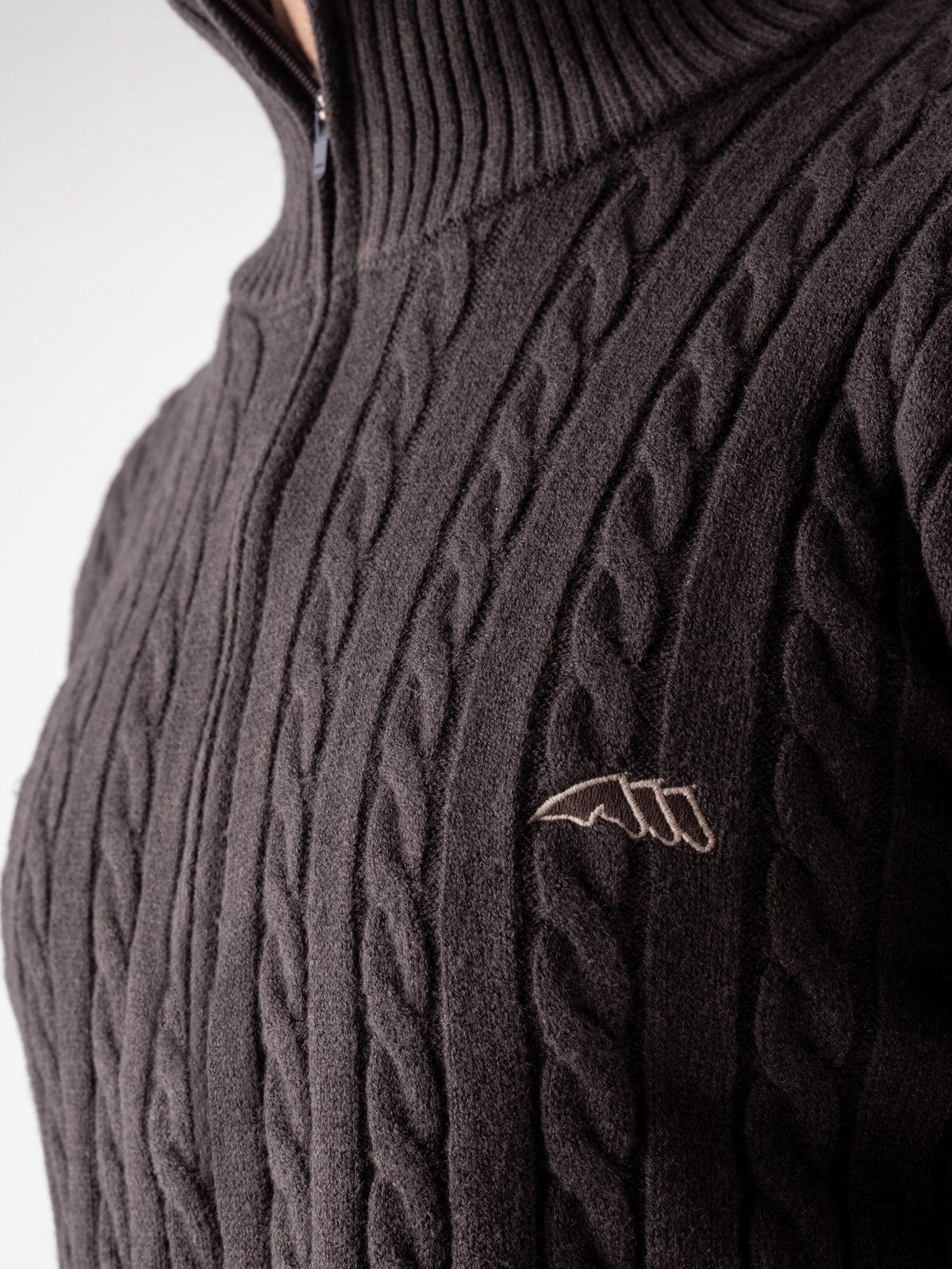 Equiline Men's Eqcoco Pullover- COFFEE BEAN - Image 2