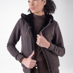 Equiline Eqgert Full Zip Hoodie in coffee bean