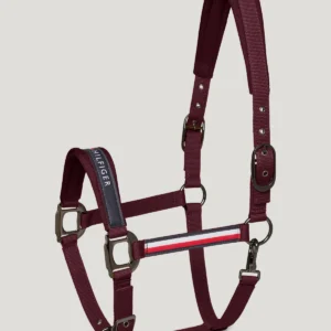 Tommy Hilfiger Equestrian Yale Halter Set in Burgundy
