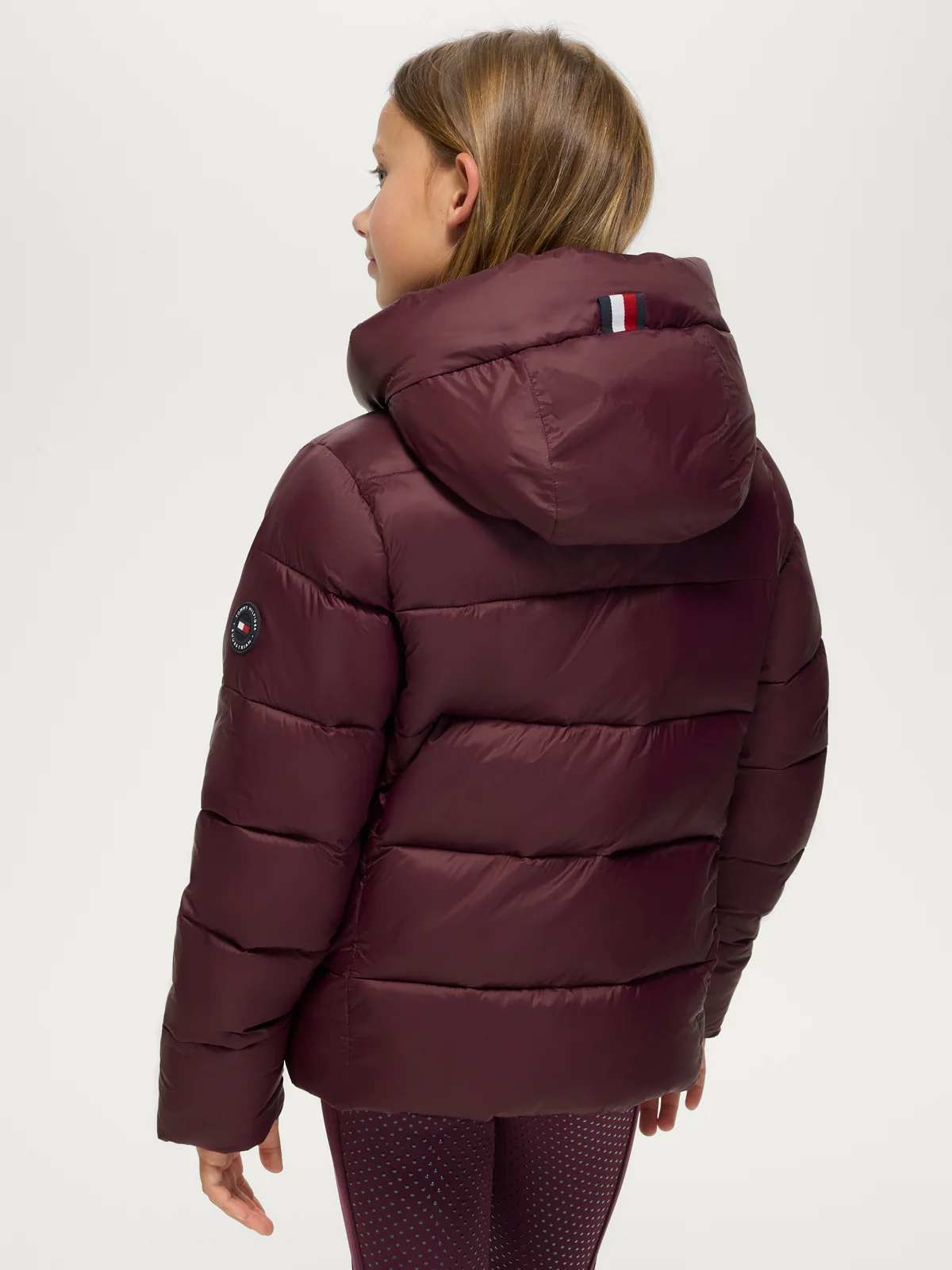 Tommy Hilfiger Equestrian Children's Glendale Puffer Jacket- DEEP BURGUNDY - Image 3