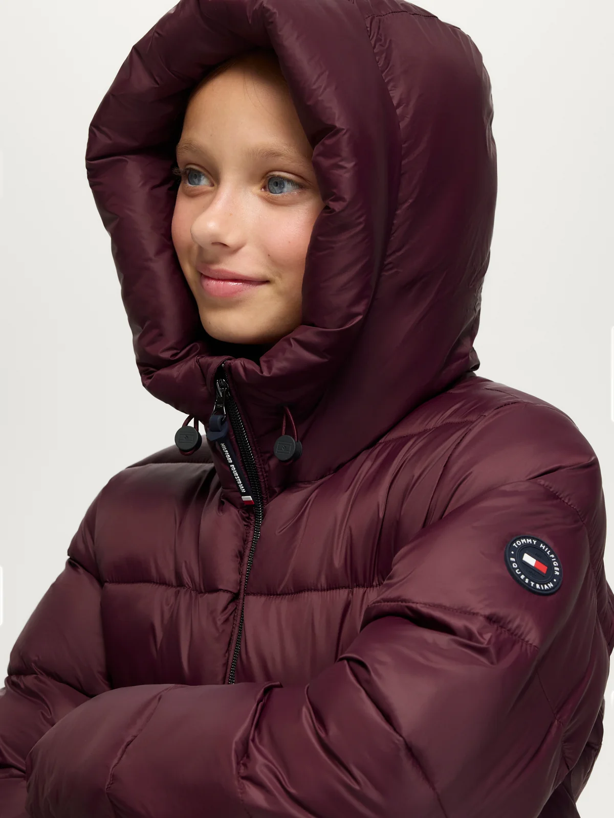 Tommy Hilfiger Equestrian Children's Glendale Puffer Jacket- DEEP BURGUNDY - Image 5