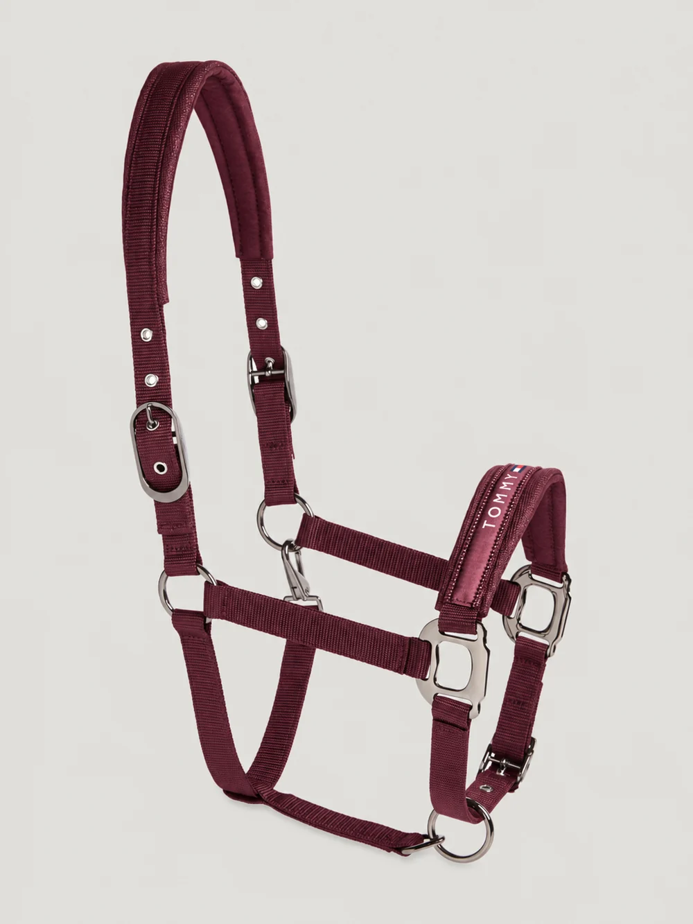 Tommy Hilfiger Equestrian Yale Shine Halter Set - BURGUNDY - Image 2