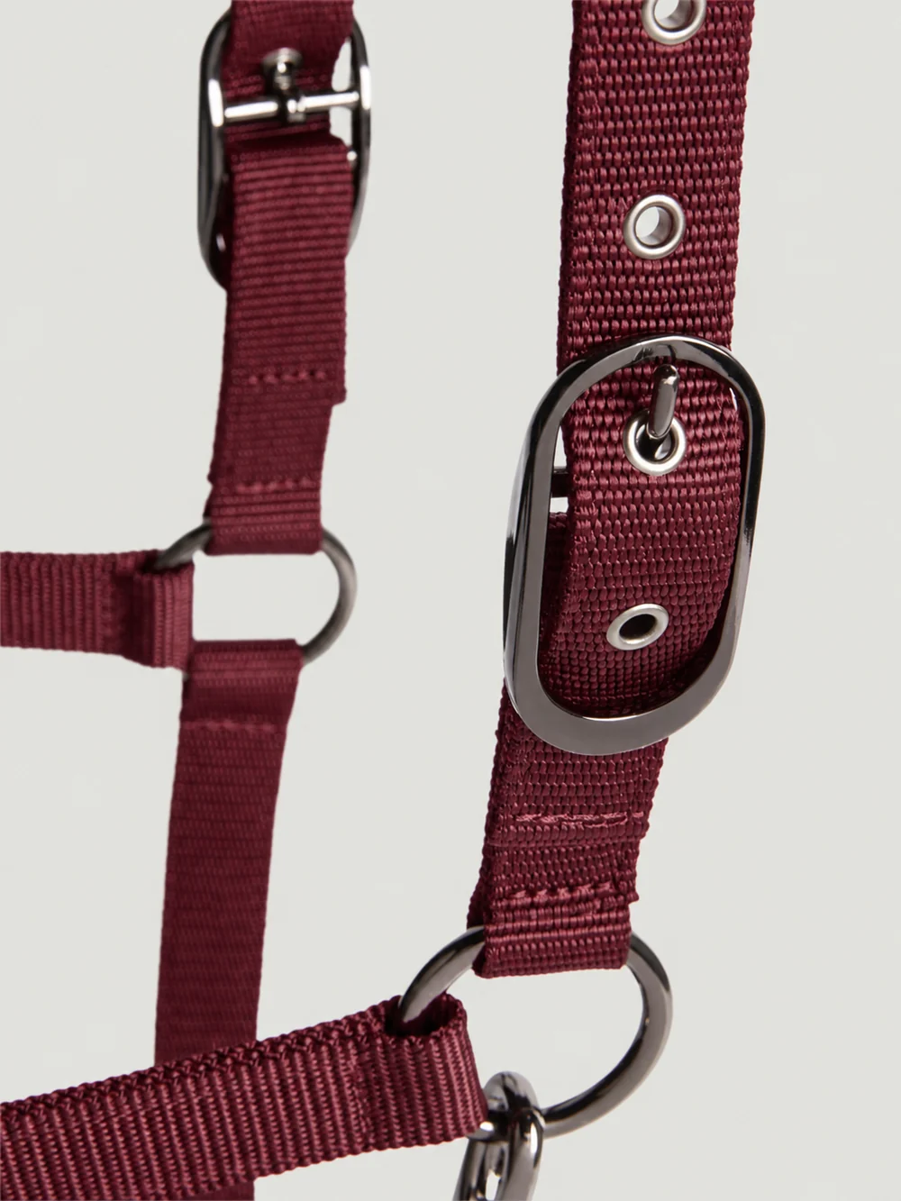 Tommy Hilfiger Equestrian Yale Shine Halter Set - BURGUNDY - Image 4