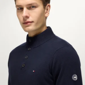 Tommy Hilfiger Equestrian Scott Button Sweater in desert sky
