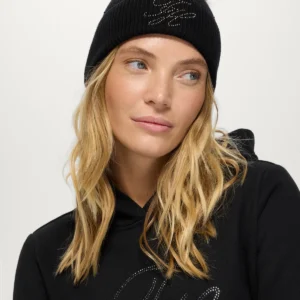 Tommy Hilfiger Daly Rhinestone Beanie in Black