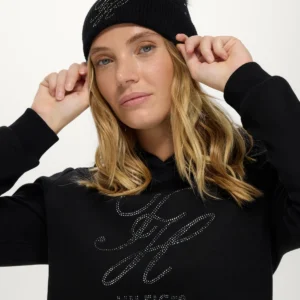 Tommy Hilfiger Equestrian Estelle Rhinestone Hoodie in Black