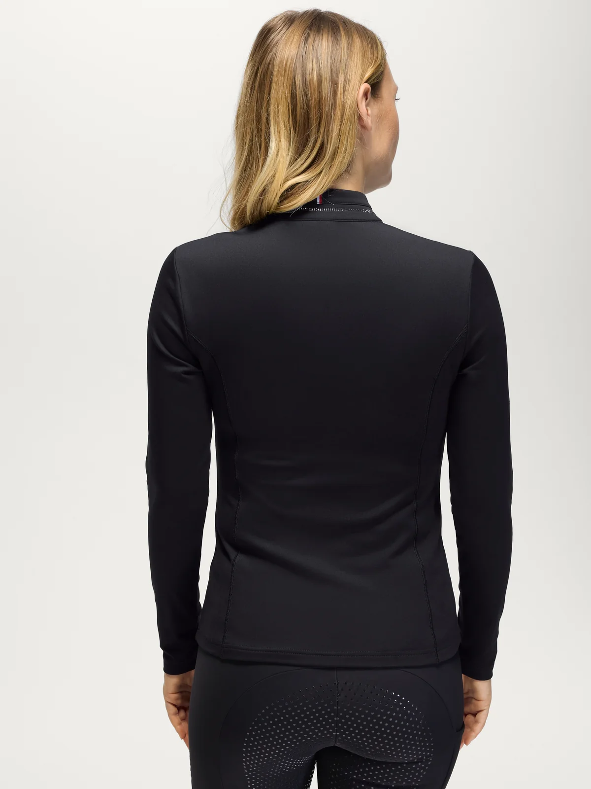 Tommy Hilfiger Equestrian Cady Zip Training Top- BLACK - Image 3
