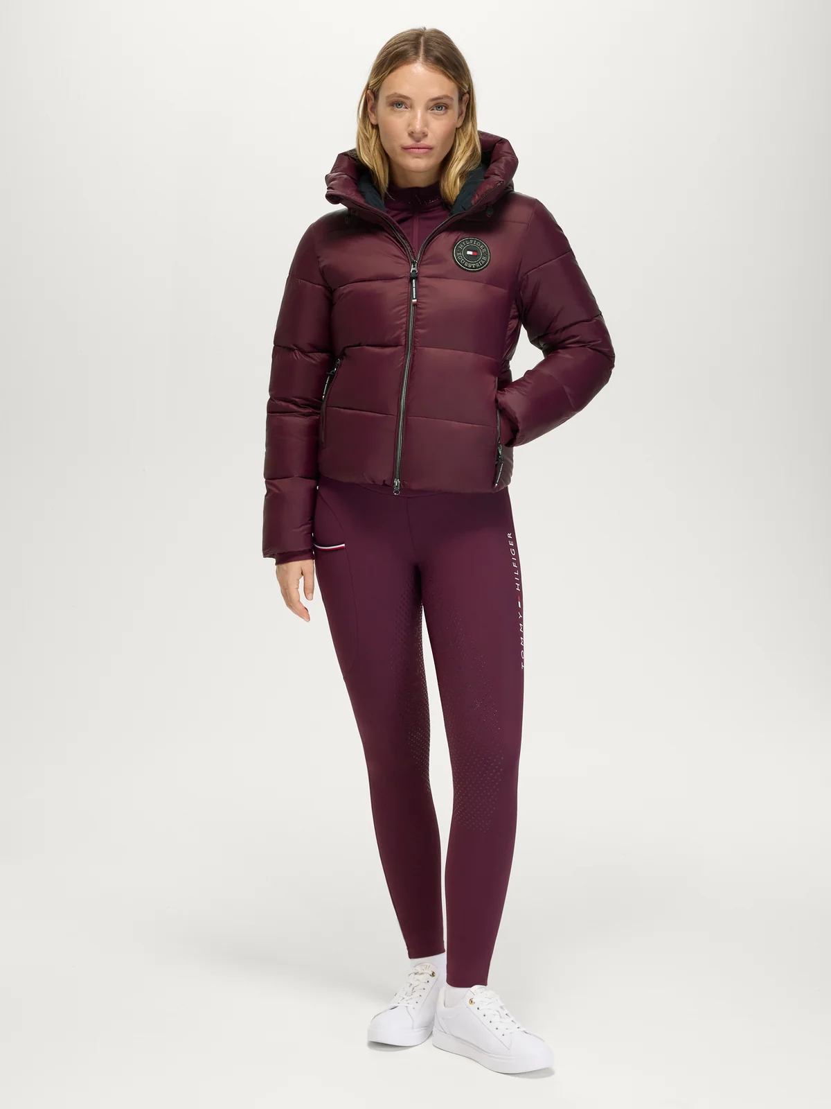 Tommy Hilfiger Equestrian Glendale Puffer Jacket- DEEP BURGUNDY - Image 2