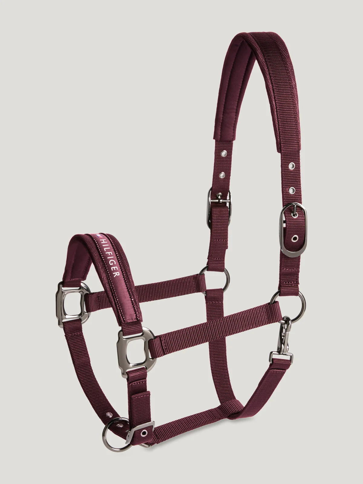 Tommy Hilfiger Equestrian Yale Shine Halter Set in Burgundy